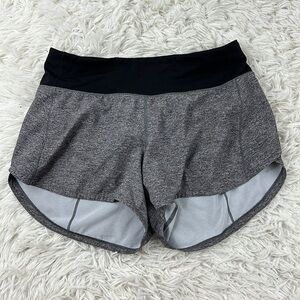 Lululemon Speed Up Short Long *4" Updated Fit Heather Lux Multi Black / Black